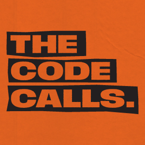 The Code Calls copy on an orange background.