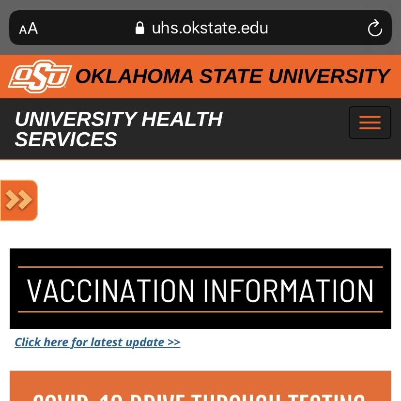 uhs site screenshot