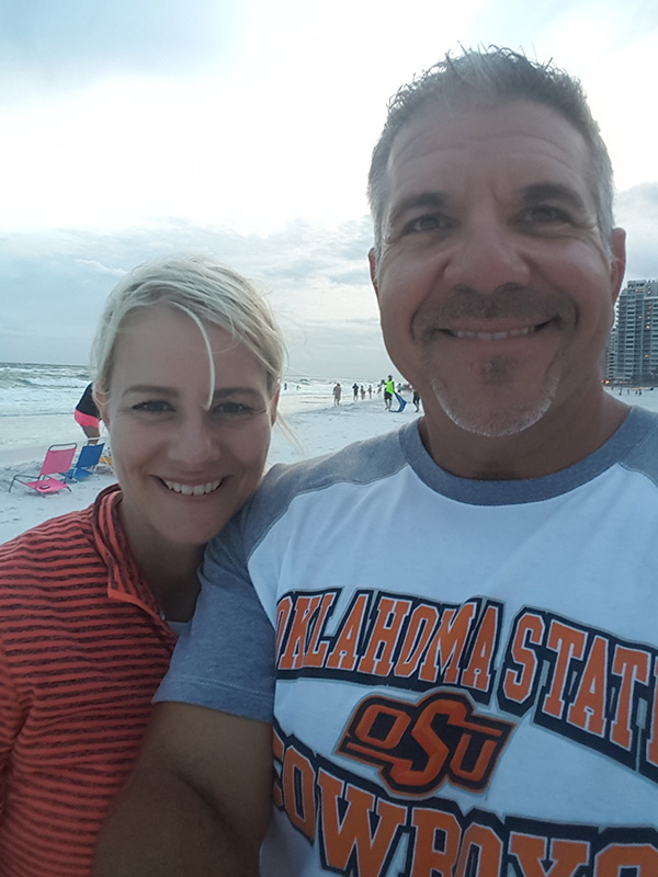 Kasey and Darren Shrum at beach