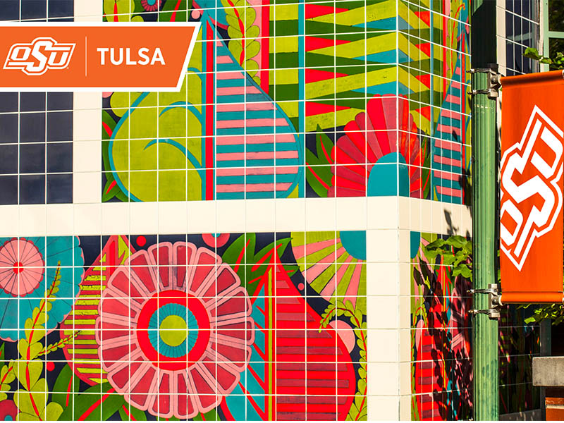 Tulsa campus, graphic wall