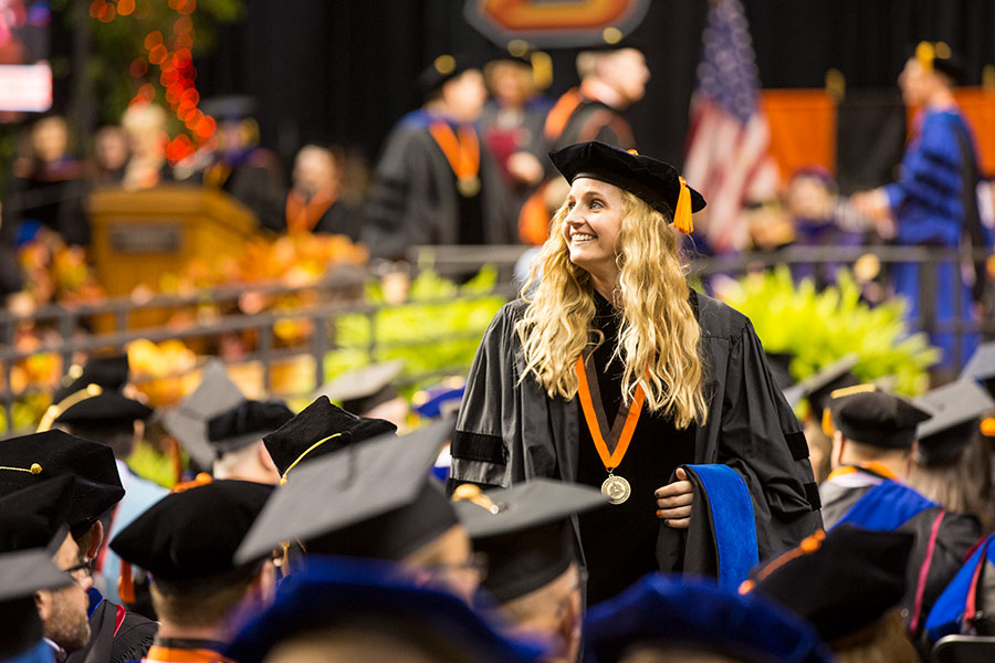 Woman at graduation