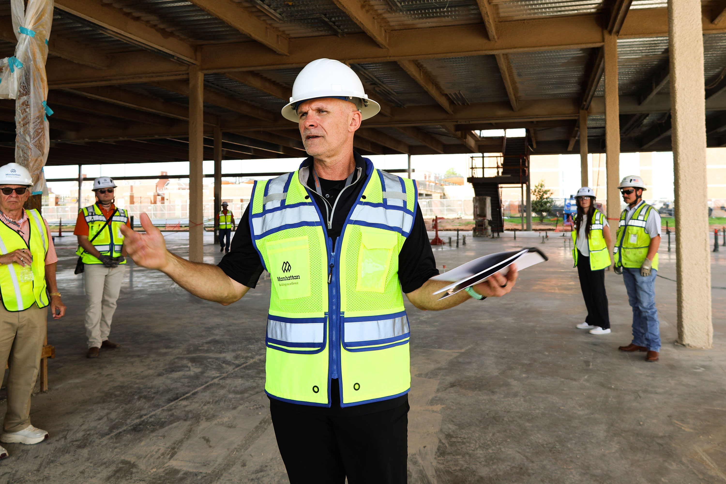 Lance Walker gives a hard hat tour of the HPIC facility 