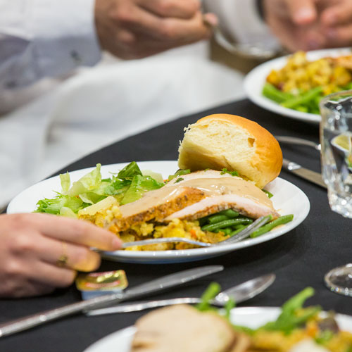 Thanksgiving meal for Study Abroad Students