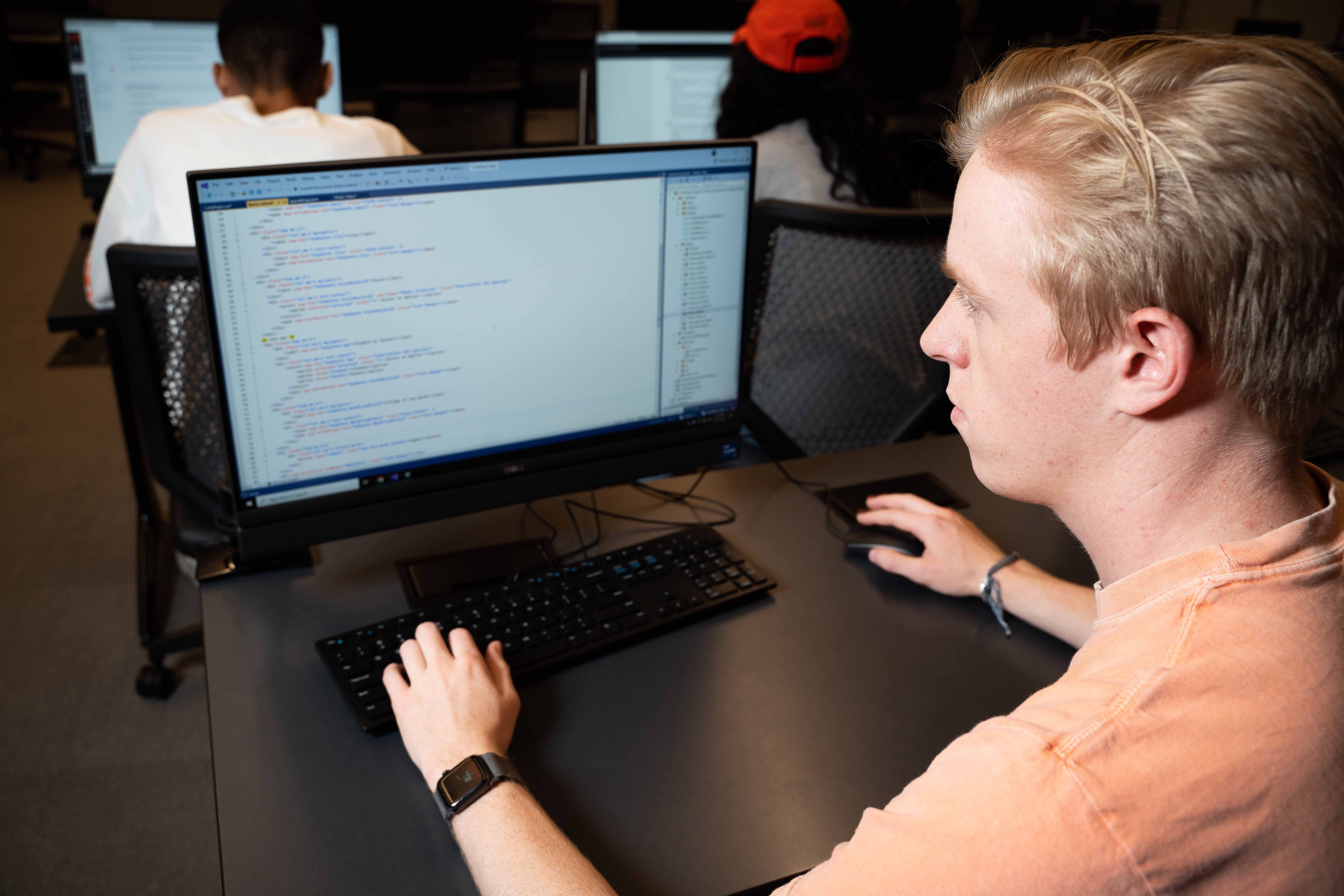 Students in computer lab